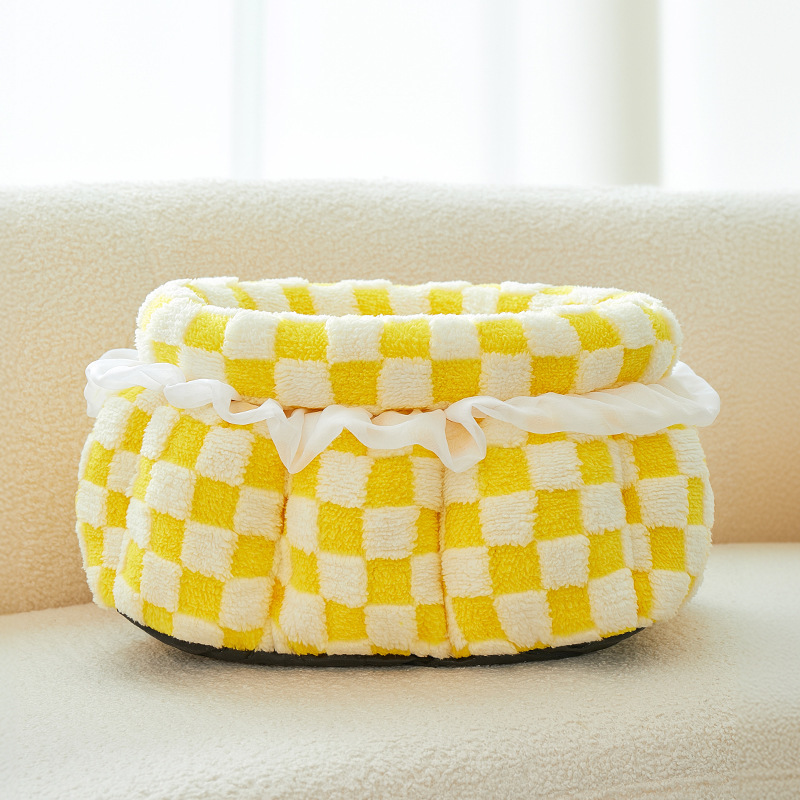 La camada para gatos es universal en invierno y cálida en invierno. Cama para gatos súper grande cerrada.