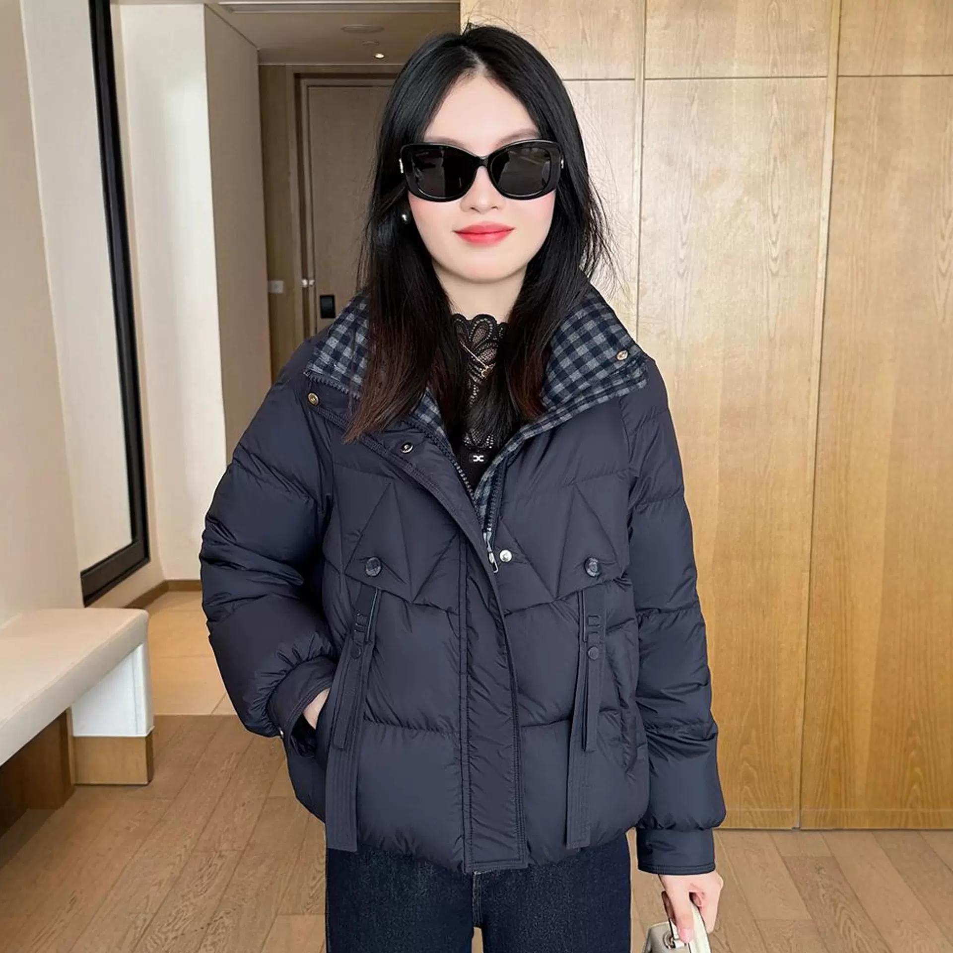 时尚立领短款棉服女士冬季新款加厚保暖棉衣宽松显瘦休闲棉袄外套