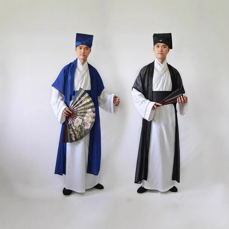 Tang Suit, Hanfu, Male Chinese Style Scholar Costume, Gifted Scholar Performance Outfit, Ancient Costume, Scholar Clothing, Ancient Ethnic Performance Attire Tang Suit, Hanfu, Male Chinese Style Scholar Costume, Gifted Scholar Performance Outfit, Ancient Costume, Scholar Clothing, Ancient Ethnic Performance Attire