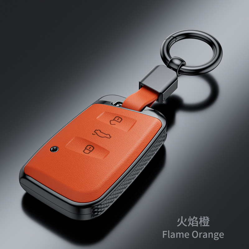 SuitabLe for VoLkswagen Sagitar Tiguan L Lavida Santana Bora Tanyue Passat Nappa Pattern FashionabLe Key Cover