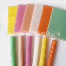 跨境马卡龙色系彩色蜂蜡片香薰蜡烛工艺巢础蜂窝状蜡片折纸12片