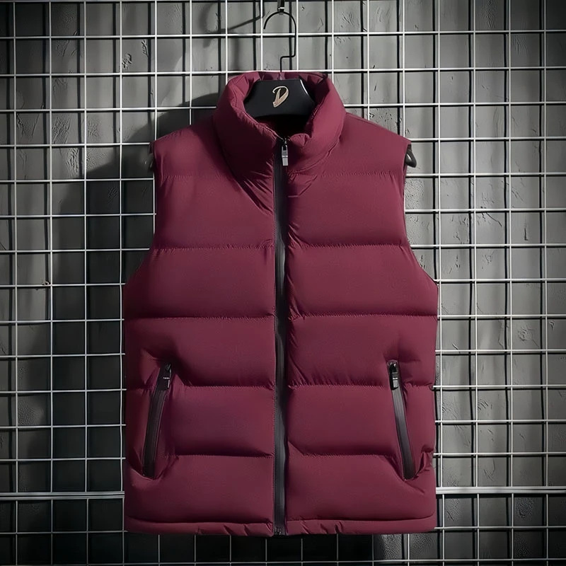 Fashion Cotton Vest for Men, Thickened Casual Cold-Proof Warm Sleeveless Jacket with Stand Collar, Windproof Coat Wholesale Fashion Cotton Vest for Men, Thickened Casual Cold-Proof Warm Sleeveless Jacket with Stand Collar, Windproof Coat Wholesale