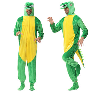 Foreign trade new adult men and women animal thickened clothes dinosaur jumpsuit role playing Tyrannosaurus rex clothing suit