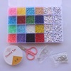 Beads, glossy accessory, set with letters, suitable for import, 24 cells