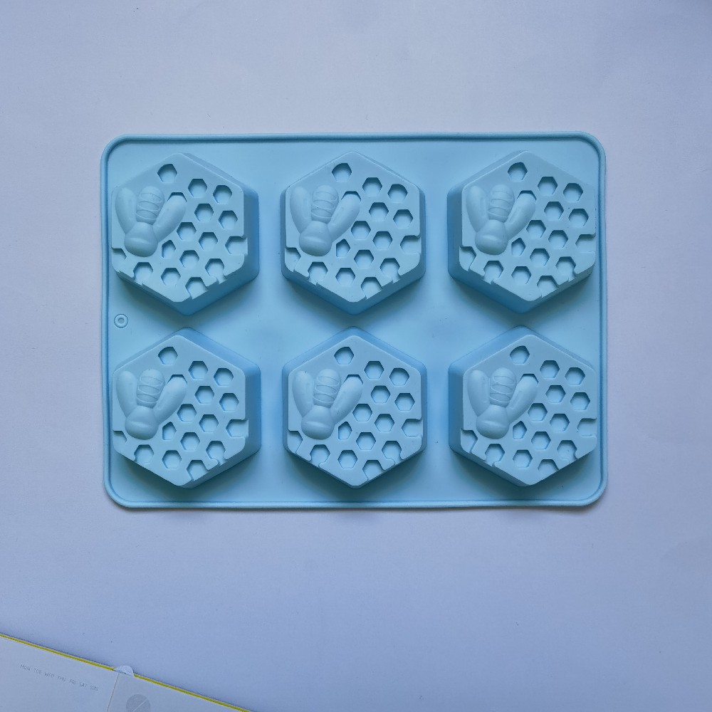 6 jabon de abeja 90 molde de silicona pastel helado pudín postre molde de jabón para utensilios
