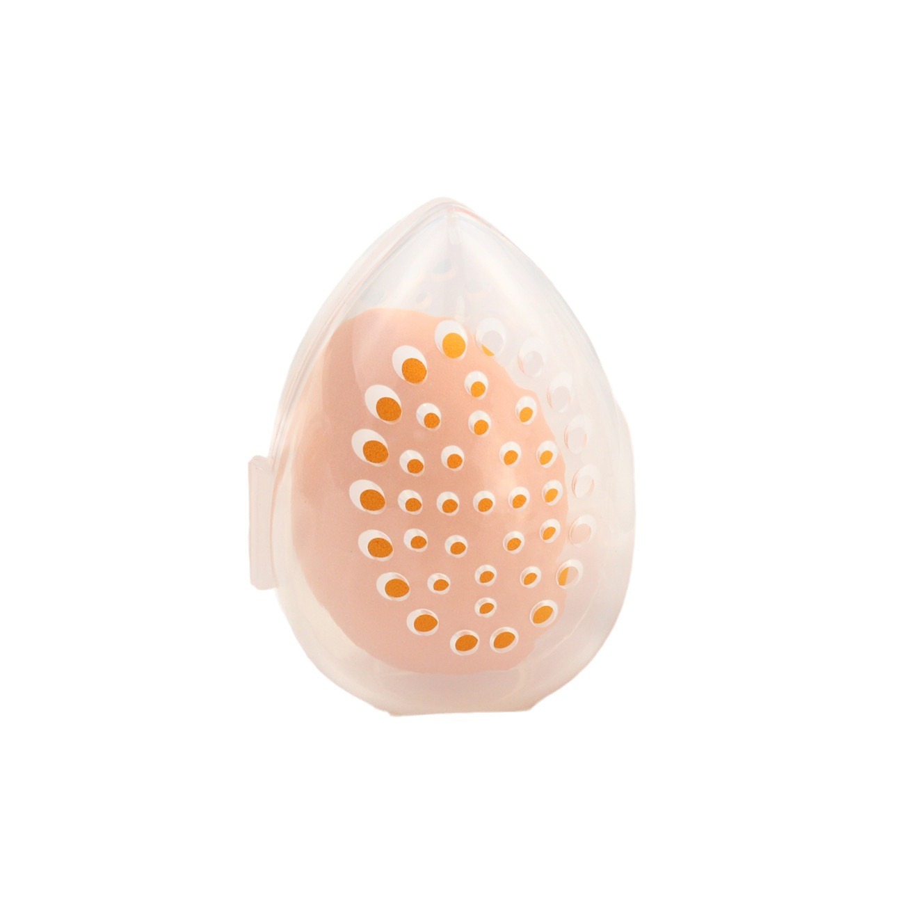 Caja de almacenamiento de huevos de belleza porosa esponja anti-moho transpirable cáscara de almacenamiento de huevos cáscara protectora de huevo de maquillaje con caja de agujero transpirable