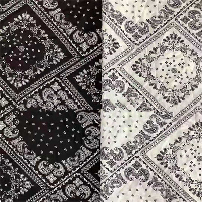 2021夏季女装涤纶梭织珍珠雪纺印花千鸟格腰果花连衣裙衬衫布料|ru