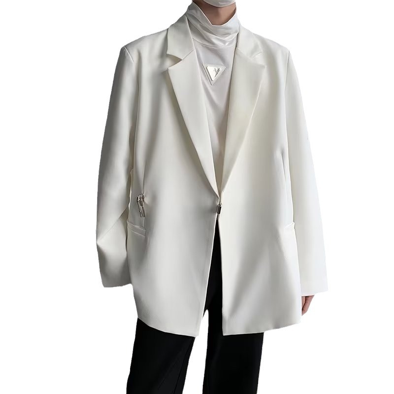 Chaqueta de traje negro rojo neto retro 2024 estilo caliente ropa de mujer primavera diseño de alta gama sentido traje de hombre de nicho