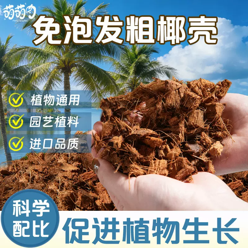 免泡发粗椰壳植物种植垫底铺面多肉种植拌土垫材种菜栽培基质椰壳
