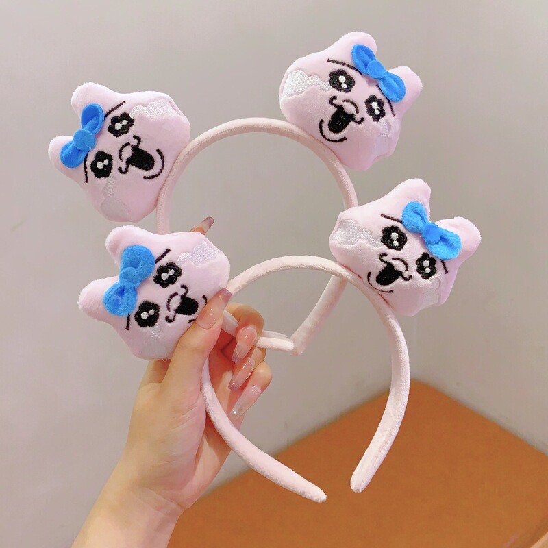 星のカードは日韓のオリジナルのピンクの下着のウサギの髪飾りの漫画の泣くウサギの髪のカチューシャのかわいい表情の包みの輪です。|undefined