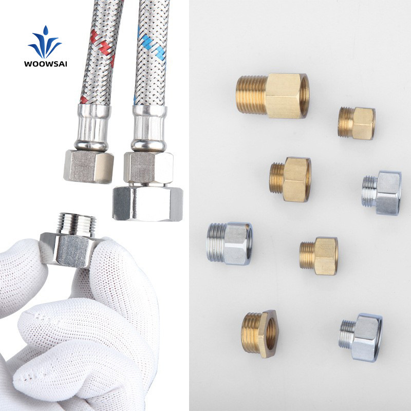 Faucet 3/8 Water Supply American Standard European Standard 9/16 Thread to G1/2 Thread Water Inlet Braided Hose Copper Adapter Faucet 3/8 Water Supply American Standard European Standard 9/16 Thread to G1/2 Thread Water Inlet Braided Hose Copper Adapter