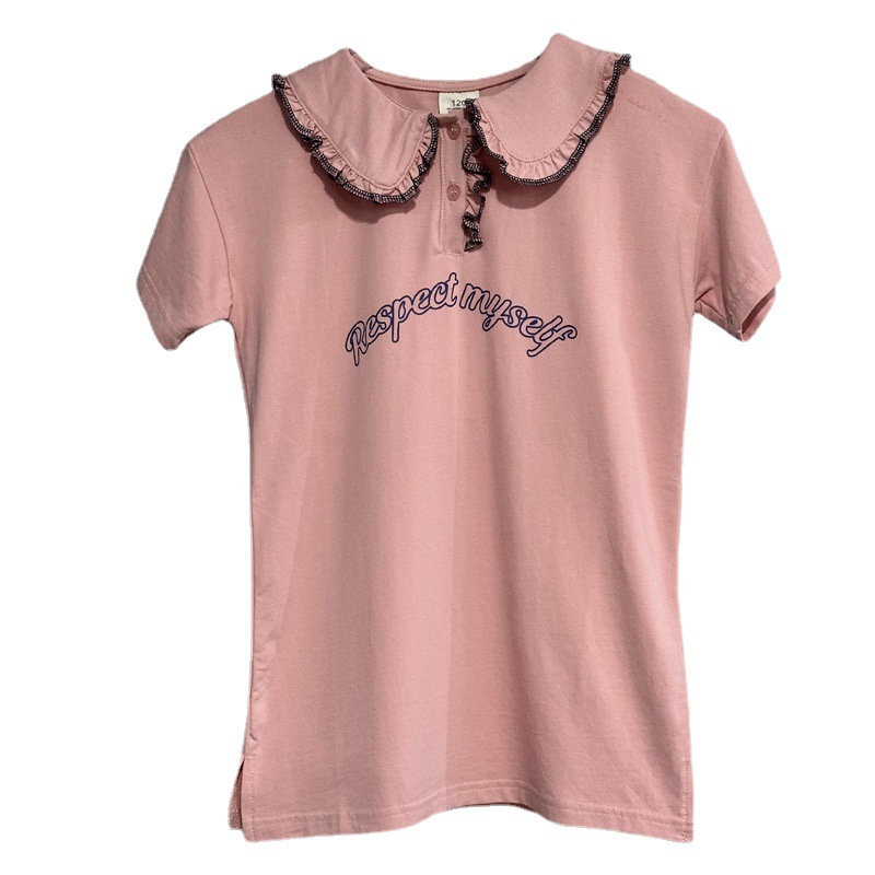 Vestido de niña de verano nuevo estilo japonés Rosa muñeca collar estilo universitario dulce linda chica falda de Polo