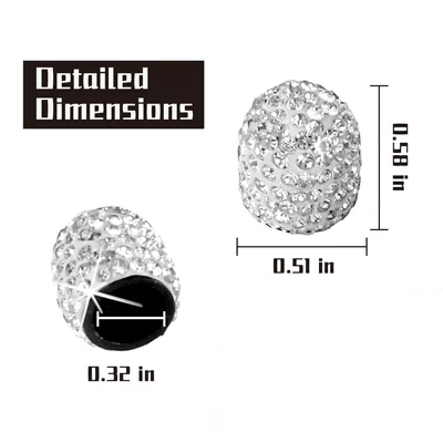 Diamond-Topped Tire Caps for Women | valve