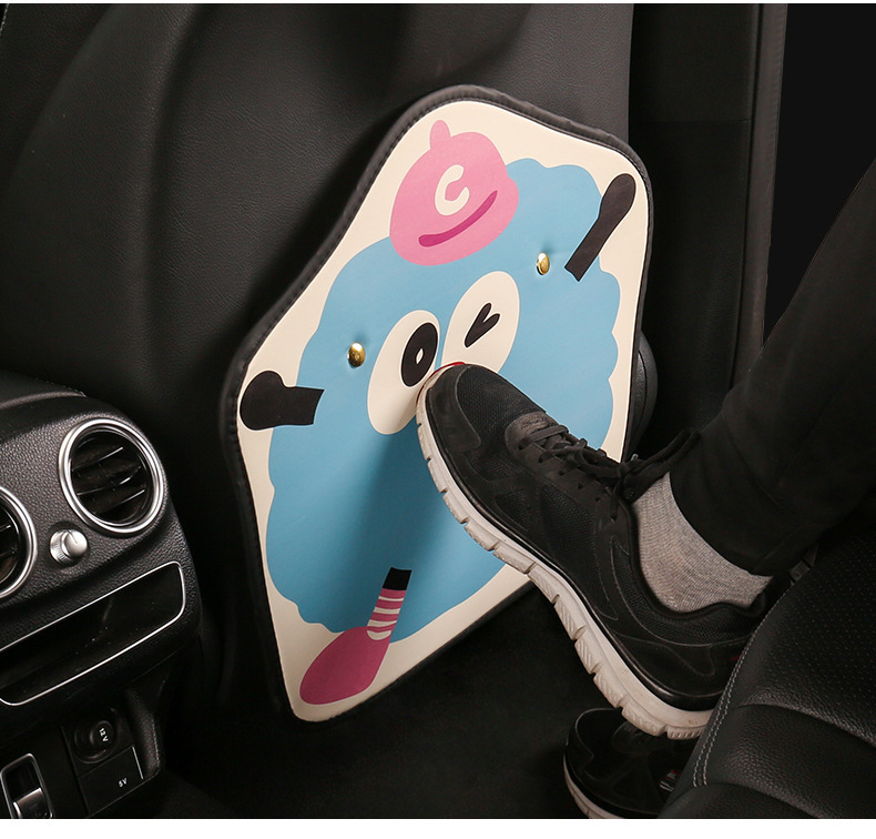 Small bacteria ladies cute cartoon chair back anti-kick cushion car seat chair back anti-fouling cushion back suspension type