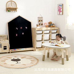 子供の収納棚の木の客間の赤ちゃん用品の絵本の分類整理棚の引き出し式の蒙氏のおもちゃのロッカー