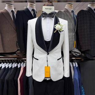 Man suit European and American cross-border foreign trade men's wedding casual groom wedding suit 3-piece suit dress