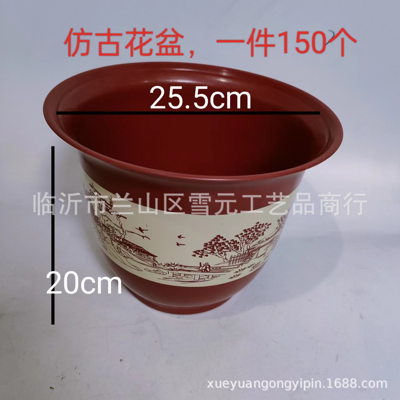 Maceta de plástico vintage con diseño hexagonal y octogonal, estilo rústico, ideal para plantas y suculentas.