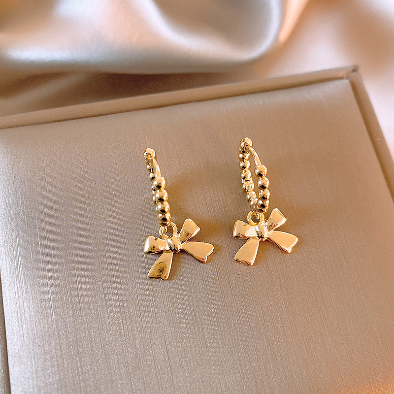 Sweet Bow Knot Alloy Plating Women's Drop Earrings 1 Pair display picture 5