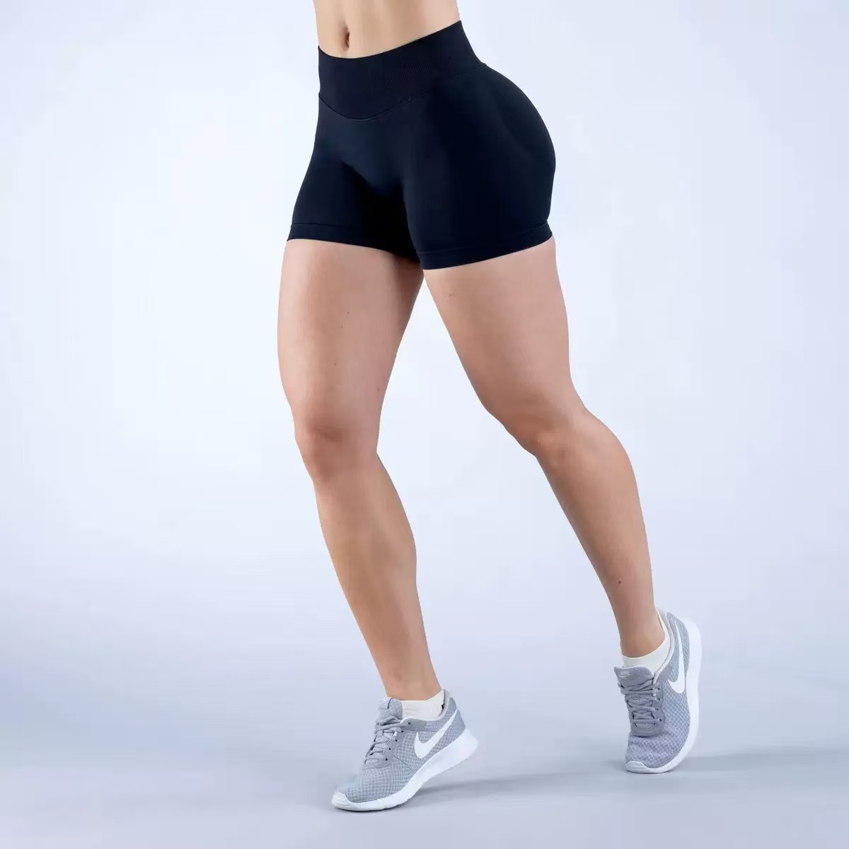 Amazon Pantalones cortos de cintura alta, pantalones de gimnasio sin costuras, pantalones deportivos de cintura alta, pantalones de cintura sin costura