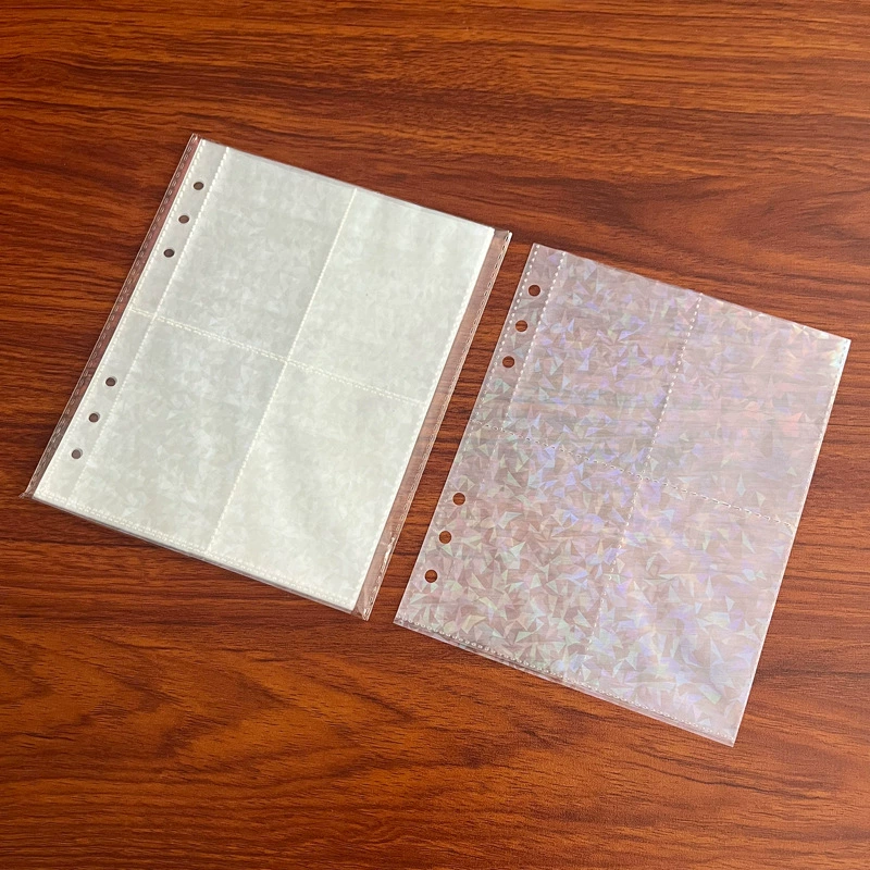 Сумка с внутренним сердечником в форме ромба с 4 отделениями, пластиковая сумка для визиток из полипропилена, сумка для фотографий Polaroid 3inch 5inch A5, альбом для карточек с отрывными листами, нескользящая карточка