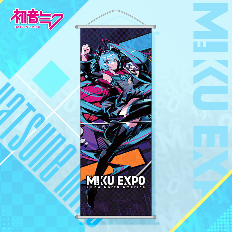 初音新作掛け画初音ミク二次元桃皮絨毛巻き軸布画壁画アニメ周辺25/70|undefined