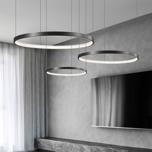 Медная современная и минималистичная креативная светодиодная люстра для гостиной