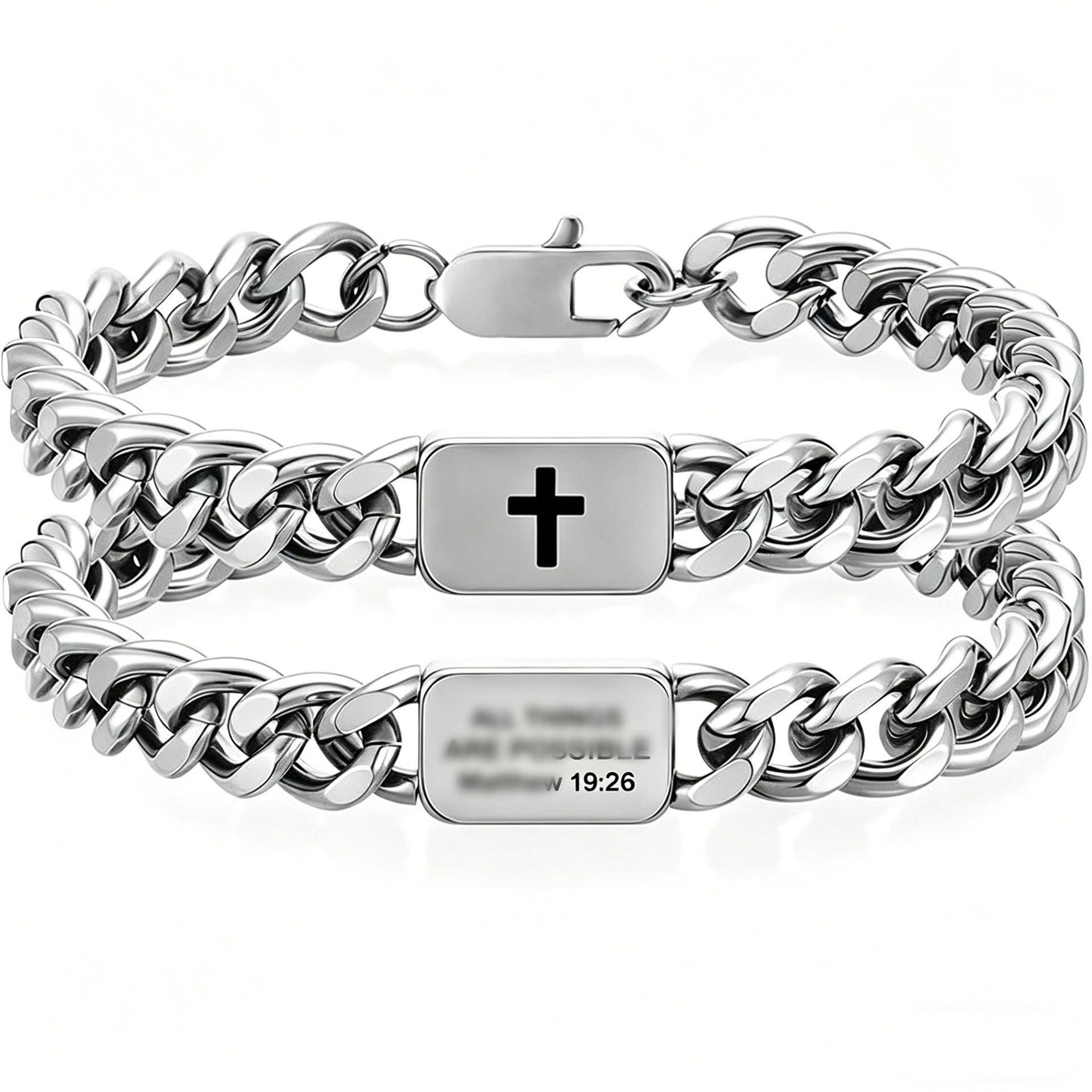 Silver bracelet 19:26