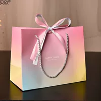 Bxins ветер подарочная сумка Макарон сумка косметика сумка упаковка сумка с лентой для пятно бумаги
