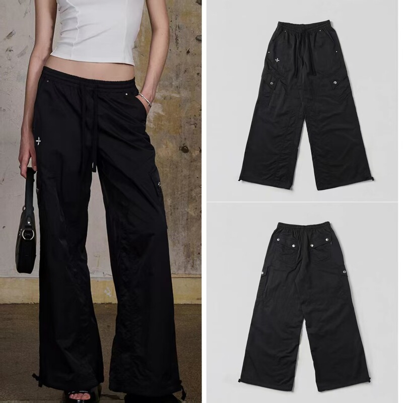 SK Eternal Statue Outdoor Sports Pants Casual Wide-Leg Drawstring Nylon Pants New Early Autumn Product
