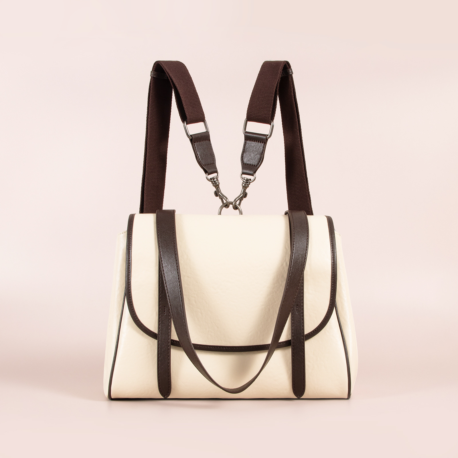 2026 Genuine Leather Korean Style Large Capacity School Backpack Tote Bag For Women, High-End Commuter Underarm Shoulder Bag, Multifunctional - Thumbnail 7