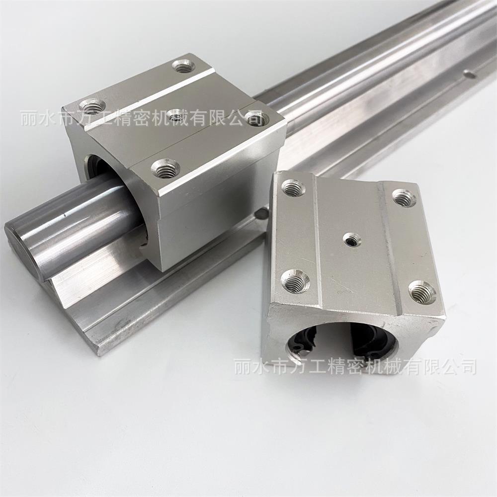 工厂推荐推台锯圆柱头导轨开口铝滑块支架座SBR30UU
