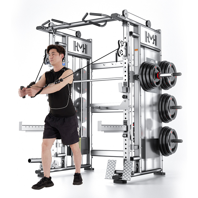 gimnasio gimnasio casero máquina smith entrenador integral multifunción comercial todo en uno profesional sentadilla vertical push frame