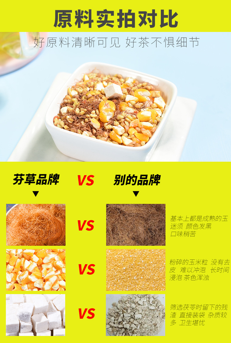 Corn Silk Herbal Tea Yu Mi Xu 160g Blend with Tartary Buckwheat Poria and Gardenia Sugar Free Daily Brew quality and texture