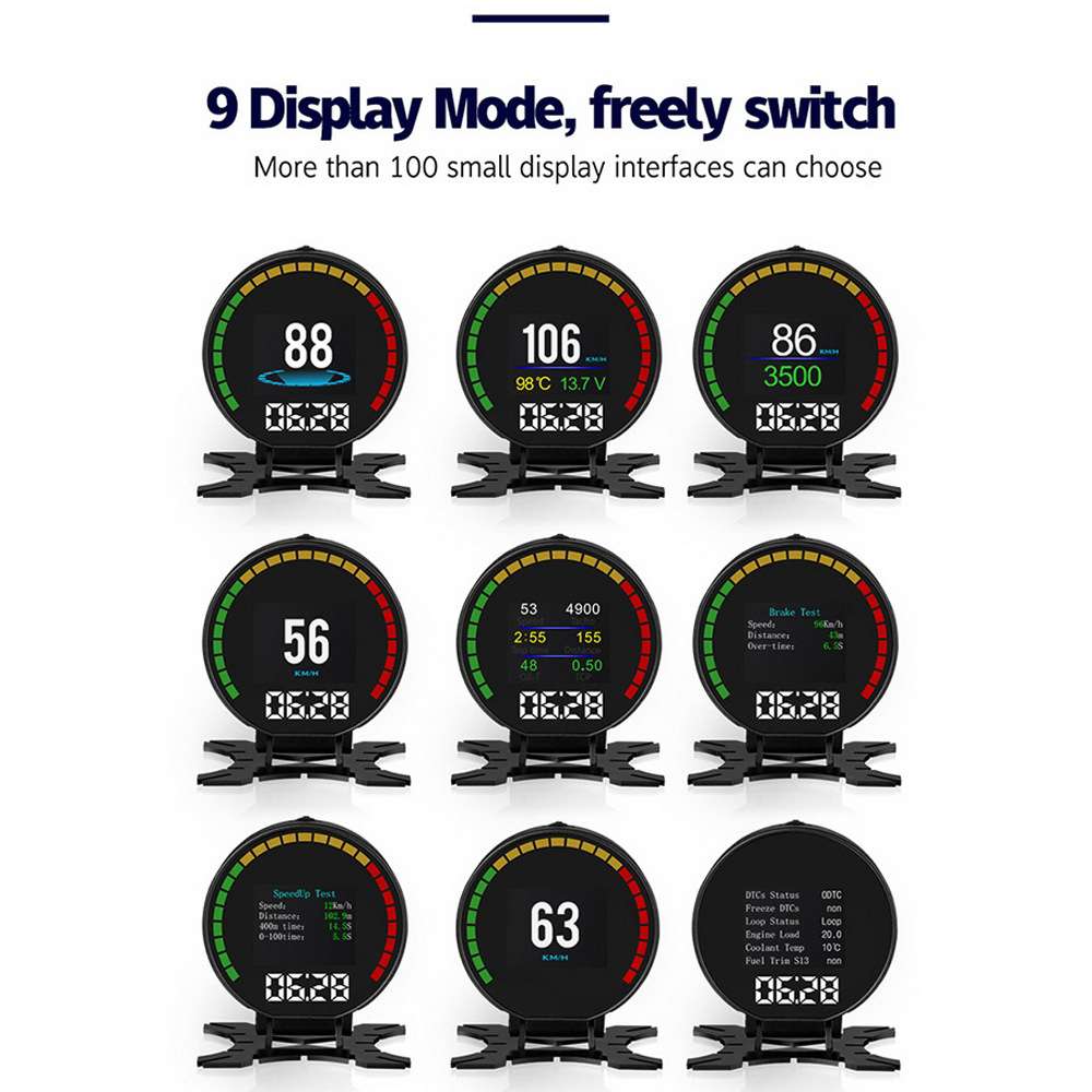 P15 Intelligent Driving Computer Obd2 System 2.84inch Lcd Color Screen Information Does Not Require Reflection for Hud Head-Up Display