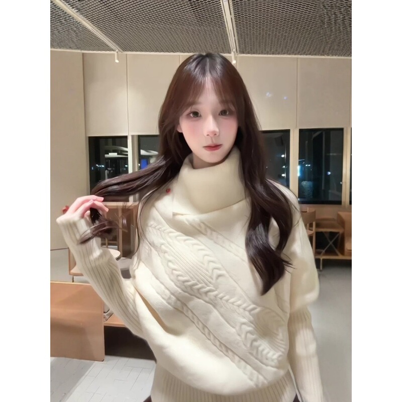 Real Price【Three-Piece Sheep Wool】Sweater for Women, Autumn and Winter Irregular Base Layer Batwing Sleeve Cape Knitwear Real Price【Three-Piece Sheep Wool】Sweater for Women, Autumn and Winter Irregular Base Layer Batwing Sleeve Cape Knitwear