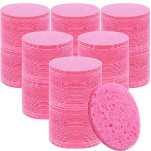 Compressed round wood pulp cotton face cleaning sponge makeup remover cotton shaped bubble water thickened wood pulp cotton cross-border generation