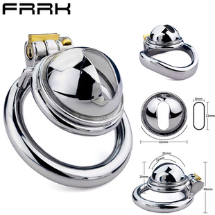 FRRK-168 Arc ring negative pole lock penis cage challenge hunting astringent adult sex male chastity lock chastity device