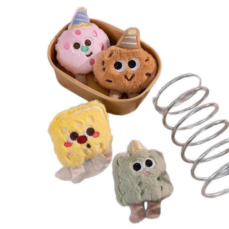 Creative Cartoon Cookie Man Doll Small Pendant, Funny Cookie Donut Plush Doll Brooch, Bag Charm