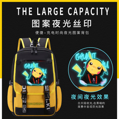 PKQ backpack for primary school students with a spine-protecting and weight-reducing design, suitable for grades 1 to 6, trendy for boys and girls, wholesale children's backpack