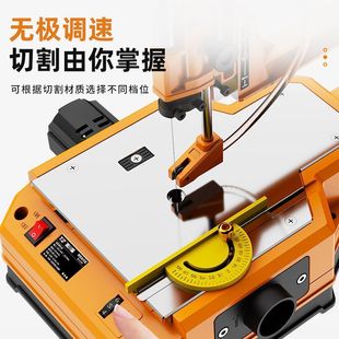 Lithium Electric Jigsaw Small Household Woodworking Electric Flower Saw Carving Saw Wood Board Cutting Machine Wire Saw Multi-Function