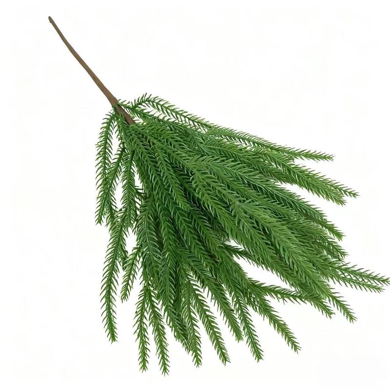 工場卸売 模造緑植物 クリスマス松葉枝飾り 人工花輪 松葉ノフォーク松 ドア掛けつる飾り|undefined