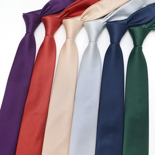 Tie TIE Men's and Women's Students Leisure Fashion Youth Art Fashion Plain Thread Stripe Hand Narrow 6CM