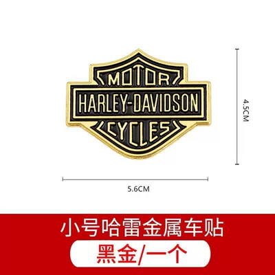 Car logo, Harley skull motorcycle sticker motorcycle fuel - small-harley-metal-car-sticker-black-and-gold-one-piece