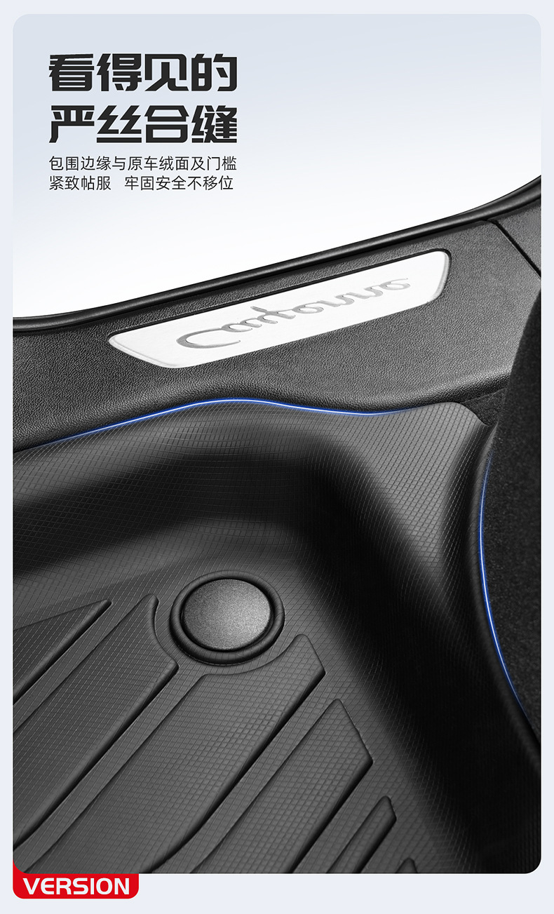 Cross-border wholesale tpe car floor mats fully enclosed waterproof dedicated to BMW Audi Volkswagen interior modification
