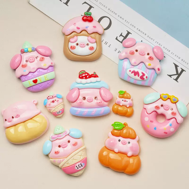 Cartoon cream accessories, hairgrip, accessory, pendant