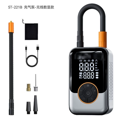 Car Air Pump, Portable Electric Vehicle Tire Inflator, Fast Inflator, Cross-Border Shipping (Hava nasosu) - black-b-set-portable-air-pump
