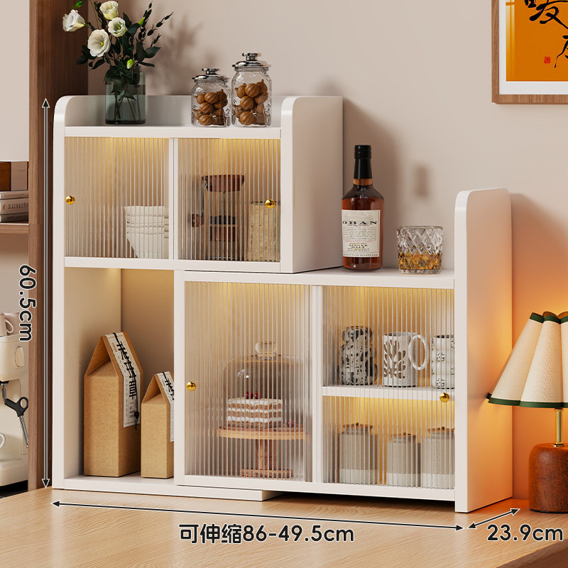 Gabinete Organizador de Tazas de Escritorio, A prueba de polvo, Con puerta, para Mesa image 7