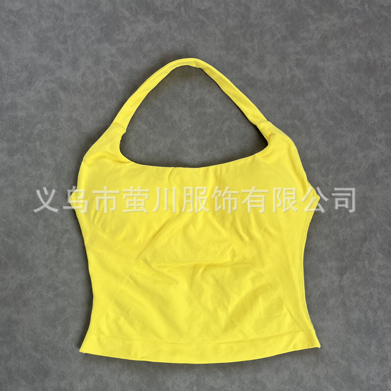 Transfronterizos Europa y América DF mujeres sin pantalones cuello largo chaleco de acondicionamiento físico hermosa espalda cuerpo de forma anti-descalzo mujeres