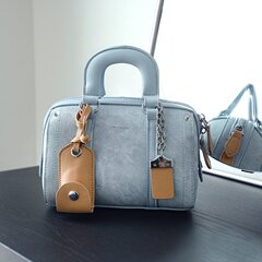 フランス海塩ボストンバッグシングル肩斜めショルダーバッグ軽豪華小衆高颜値デニム高級手提げ枕バッグ
