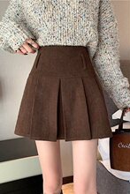 复古灯芯绒半身裙春夏2025春季新款女设计感小众高腰显瘦百褶短裙